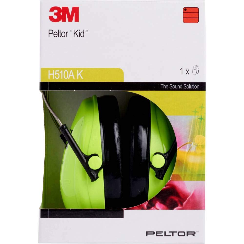 3M Peltor Kid KIDV Capsule Protector 27 dB Pack of 1, Neon Green
