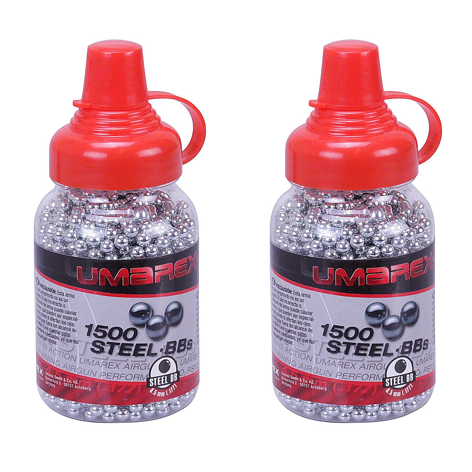 2 x 1500 Umarex Air Rifle Pistol Airgun Gun Steel .177 (4.5mm) BB Ammo Pellets Balls BBs 4.1660