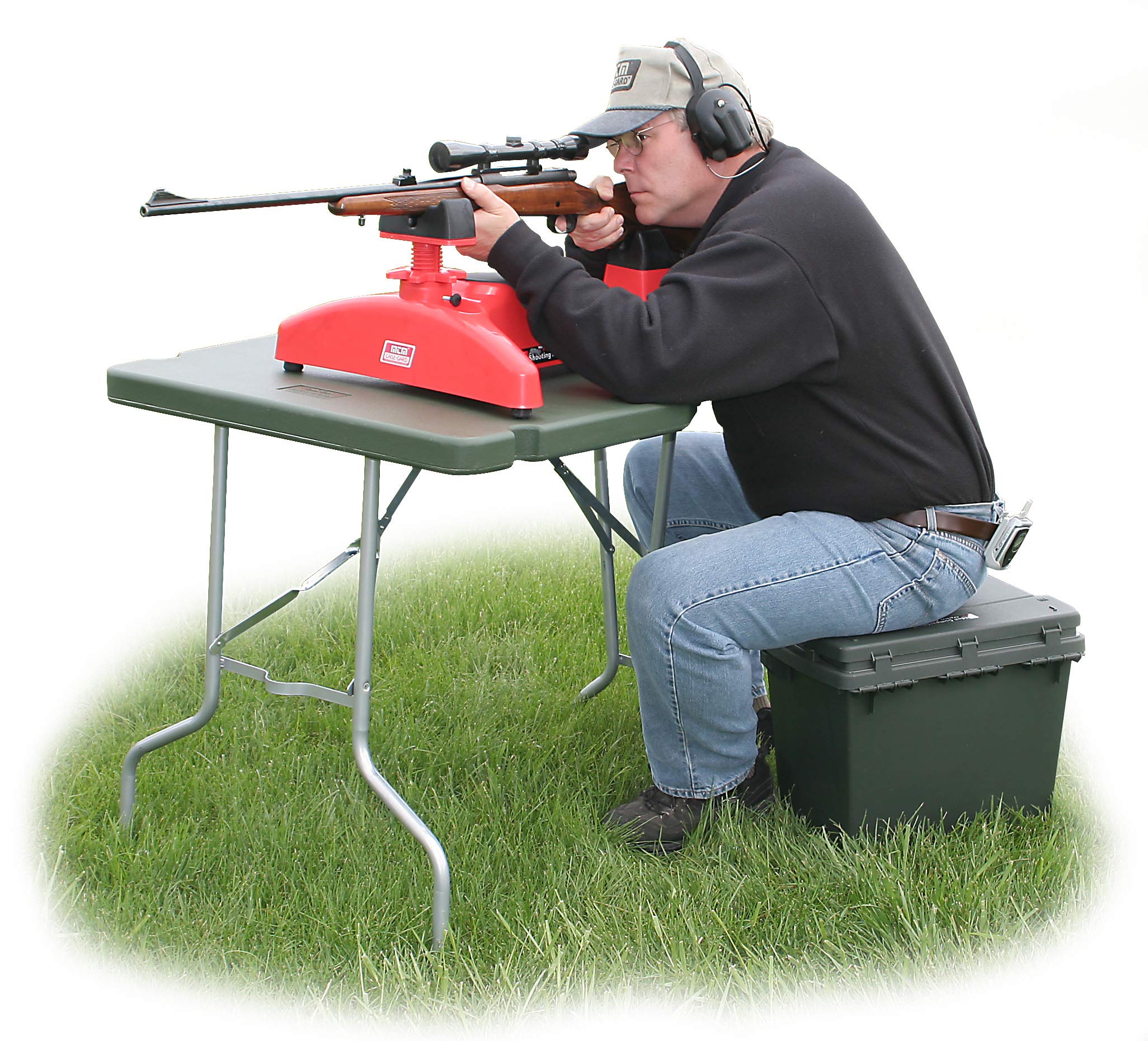 MTM PSR-30 Predator Shooing Rest for Rifle & Handguns, USA Made, Red