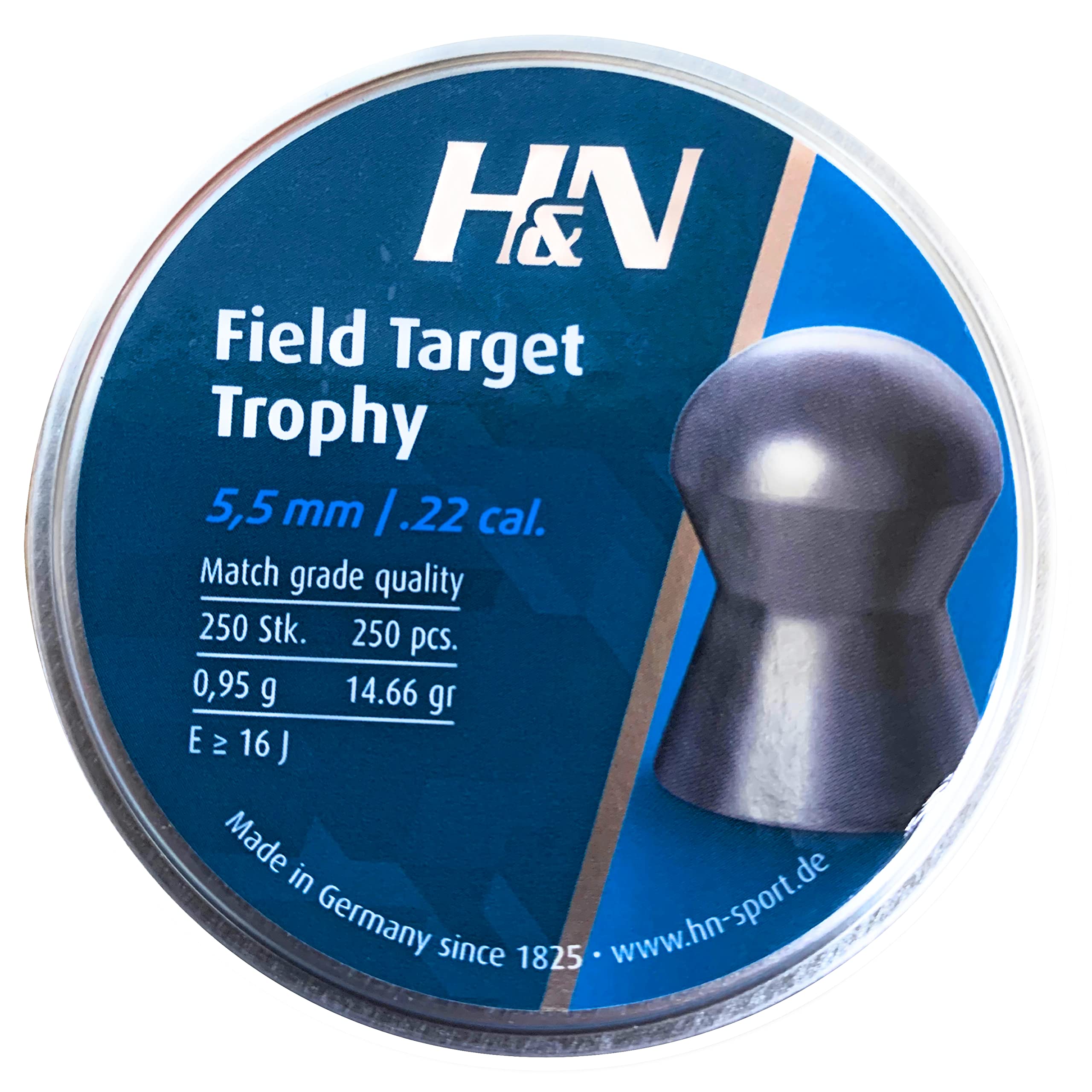 H&N Sport Field Target Trophy .22/5.53mm Airgun Pellets L188