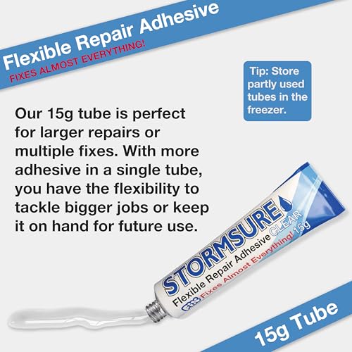 Stormsure Waders & Boot Repair Adhesive: 15g (Clear) - Durable Glue for Boots and Wader Repairs
