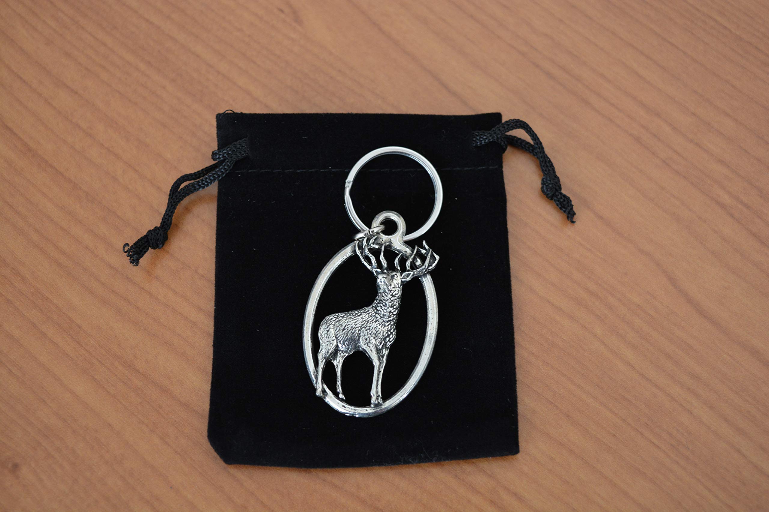 Pewter Stag Key Ring