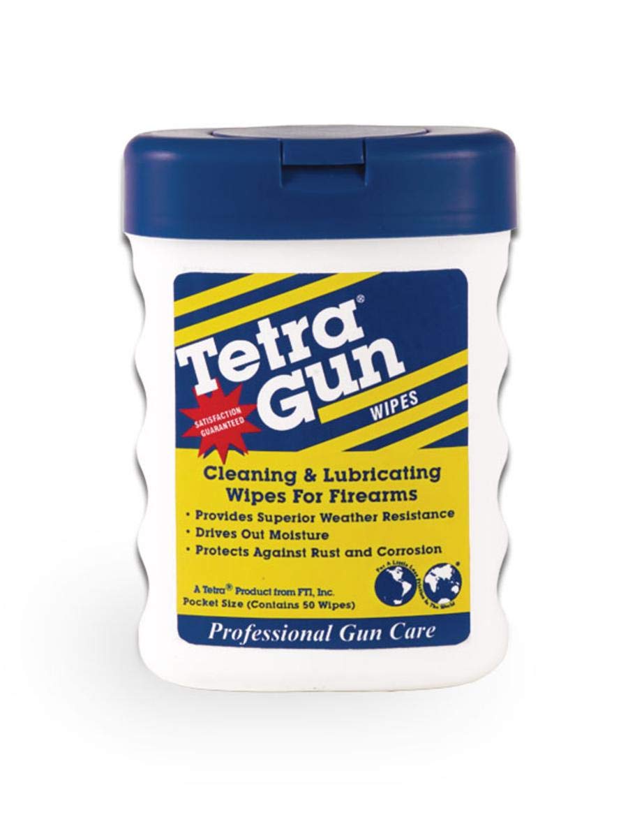 Tetra Gun Lubricating and Cleaning Wipes for Firearms