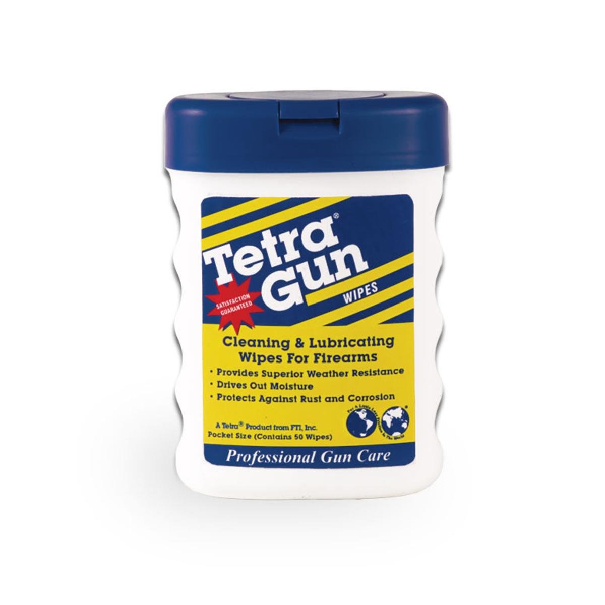Tetra Gun Lubricating and Cleaning Wipes for Firearms