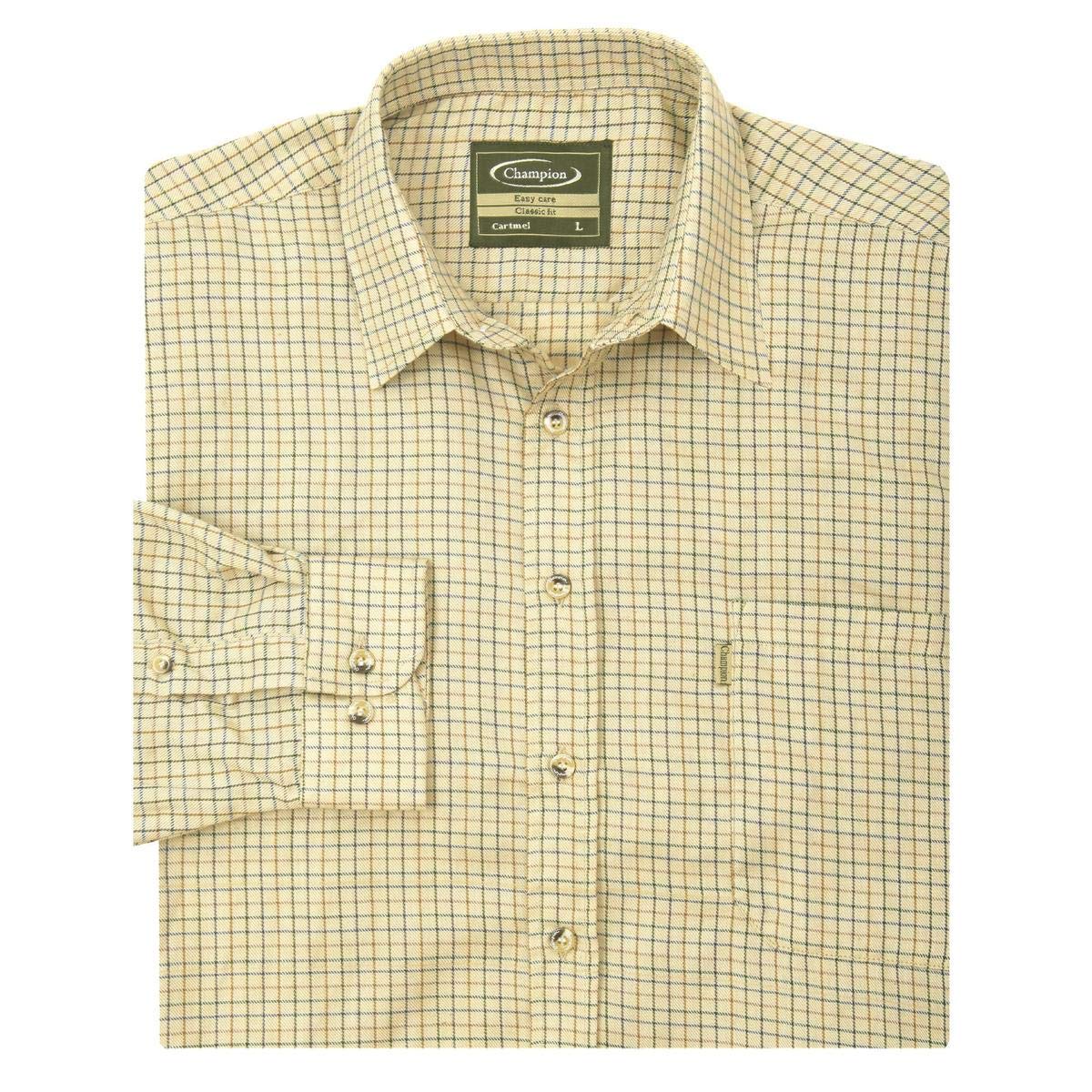Bisley Cartmel Tattershall Beige Fine Check Shirt