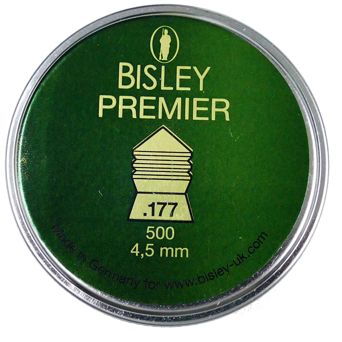 Bisley Air Rifle Pellets Premier .177 x 500 Tin Pointed Hunting Target Shooting
