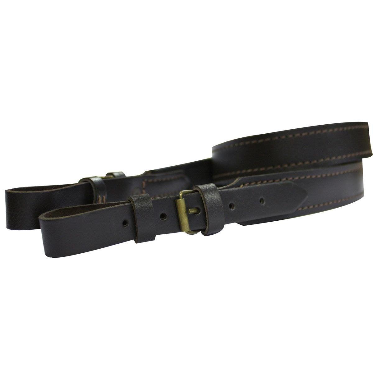 Bisley Stitched Leather Rifle Or Air Rifle Sling With Rubber Backing