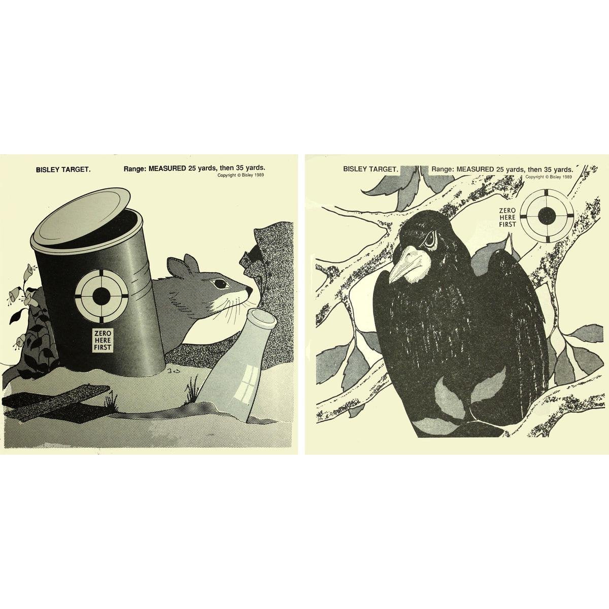 Bisley 17cm Vermin Double Sided Targets Grade 1 Pack of 1 000 - Hunting outdoor gear for Men