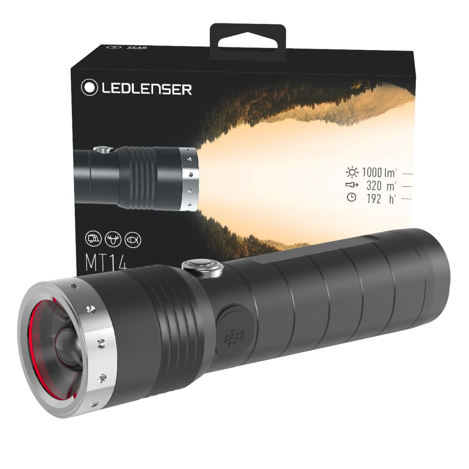 Ledlenser MT6 Outdoor Taschenlampe LED, INKL. Batterien 3xAA, 600 Lumen, fokussierbar