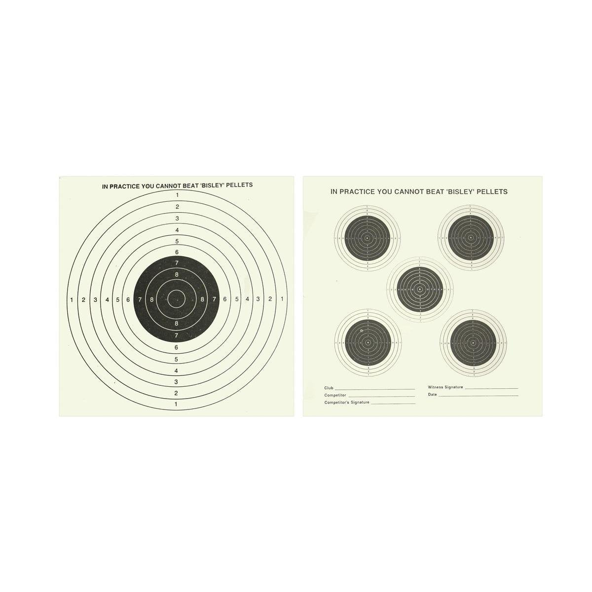 Bisley 14cm Standard Targets Grade 1 Pack Of 1000 Loose