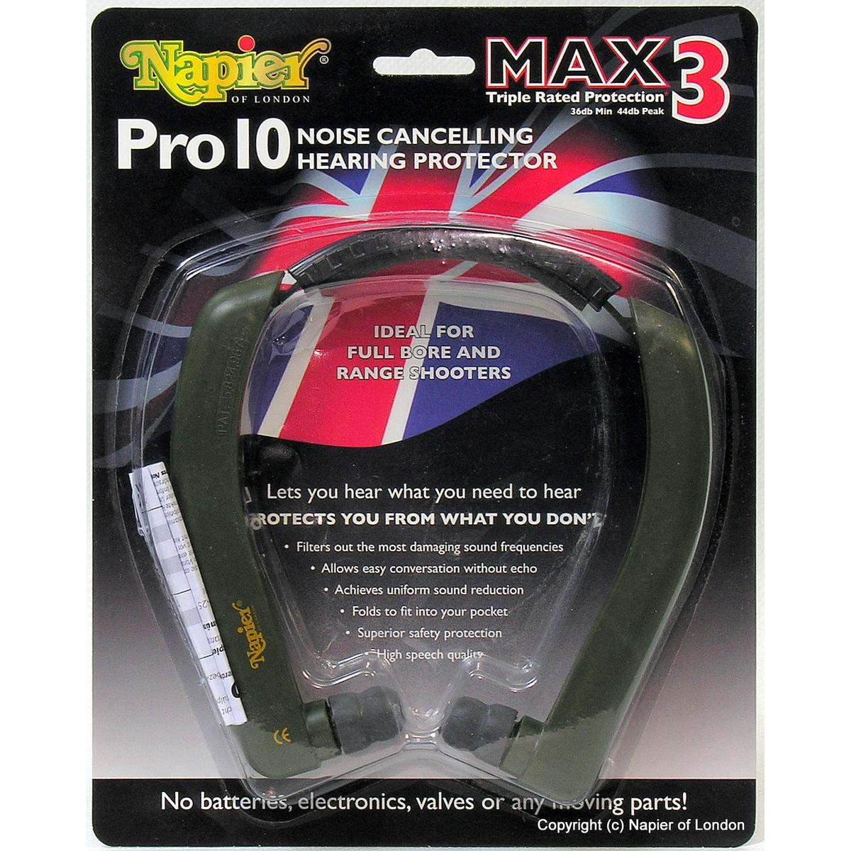 Napier Pro10 Max 3 Triple Rated Ear Defenders