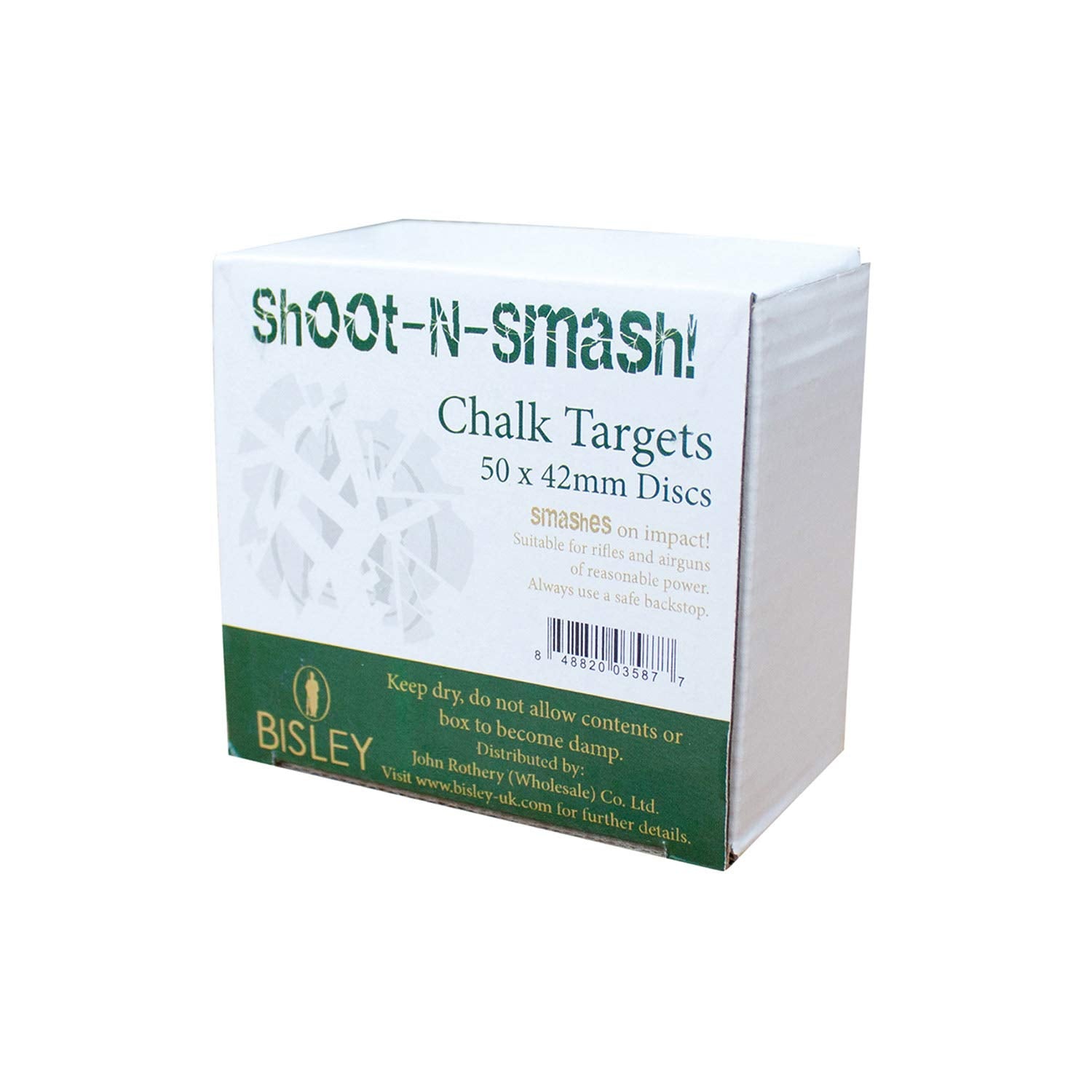 Bisley Chalk Targets Shoot-N-Smash 42mm Box of 50