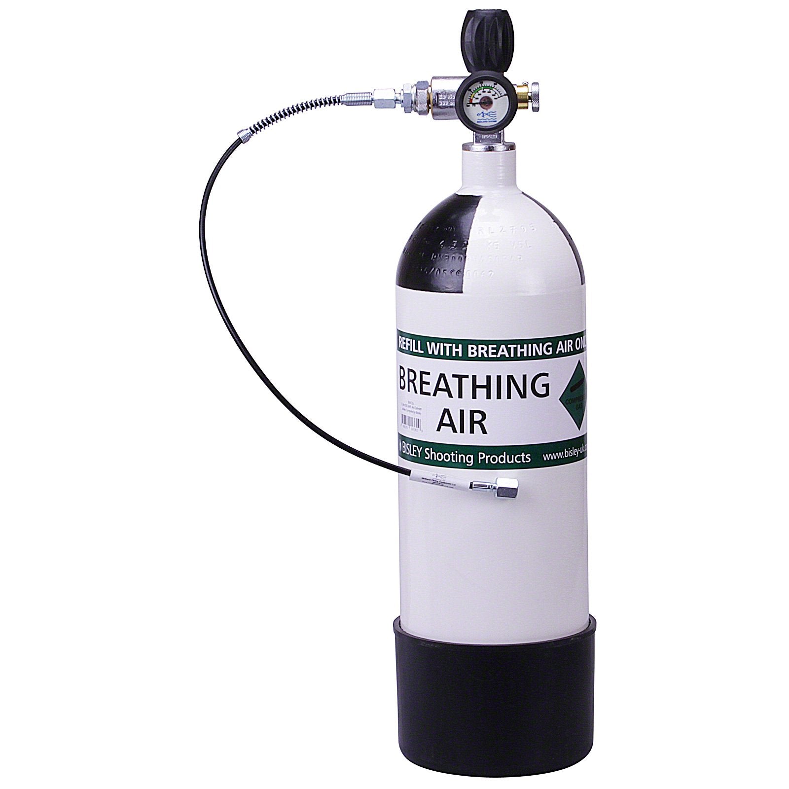 Bisley 5 Litre Air Rifle Pre Charged Pneumatic Filling Kit Bottle, Hose Valve & Gauge Divers Bottle