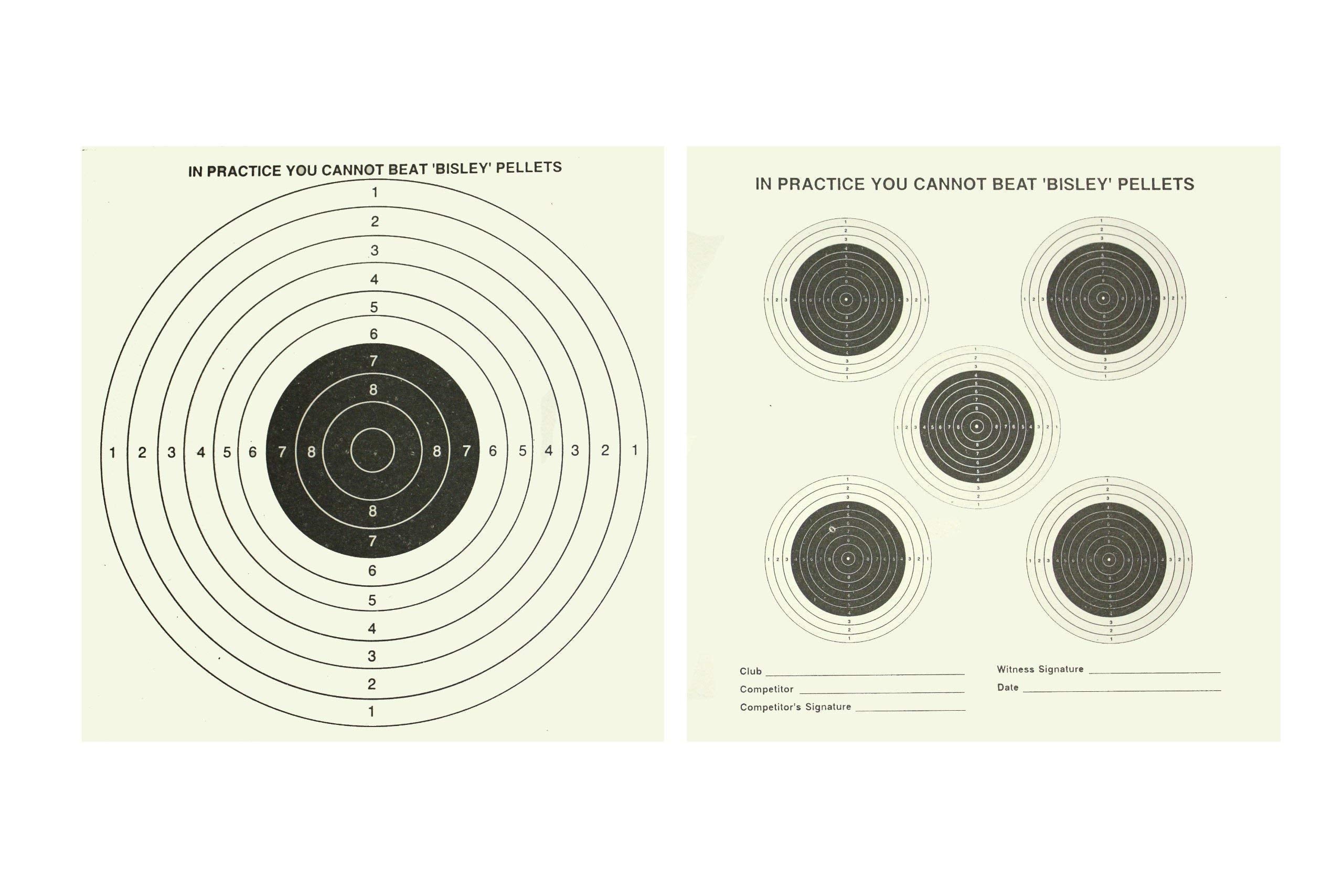 Double Sided Air Gun Rifle Targets 17x17cm in 50 Pck