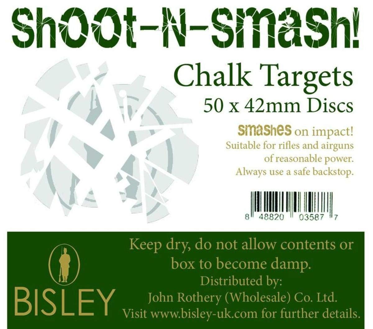 Bisley Chalk Targets Shoot-n-smash 42 Mm Box Of 50