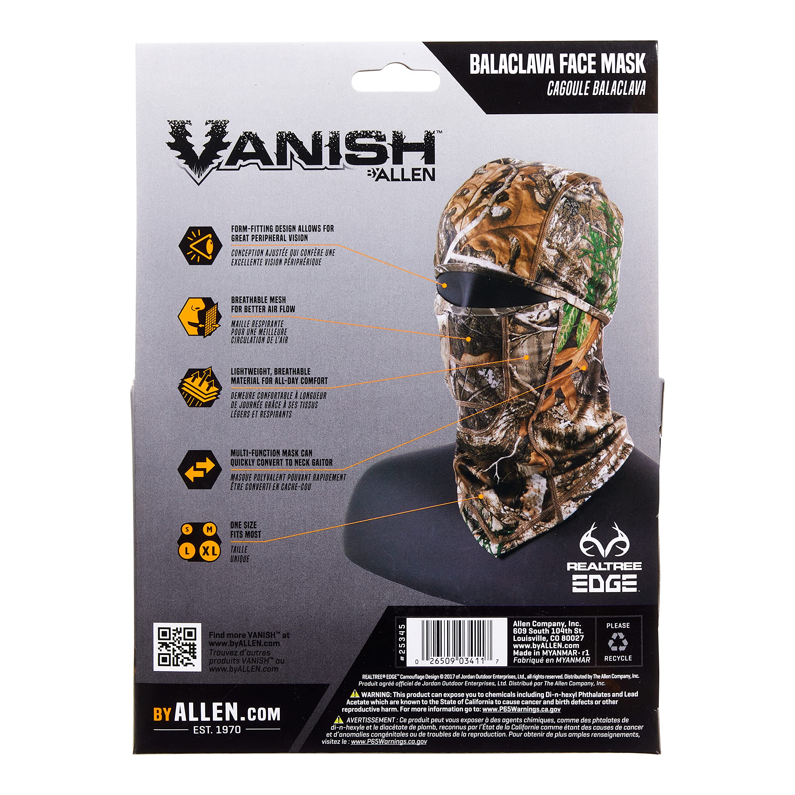 Allen Company Unisex's Balaclava Face Mask