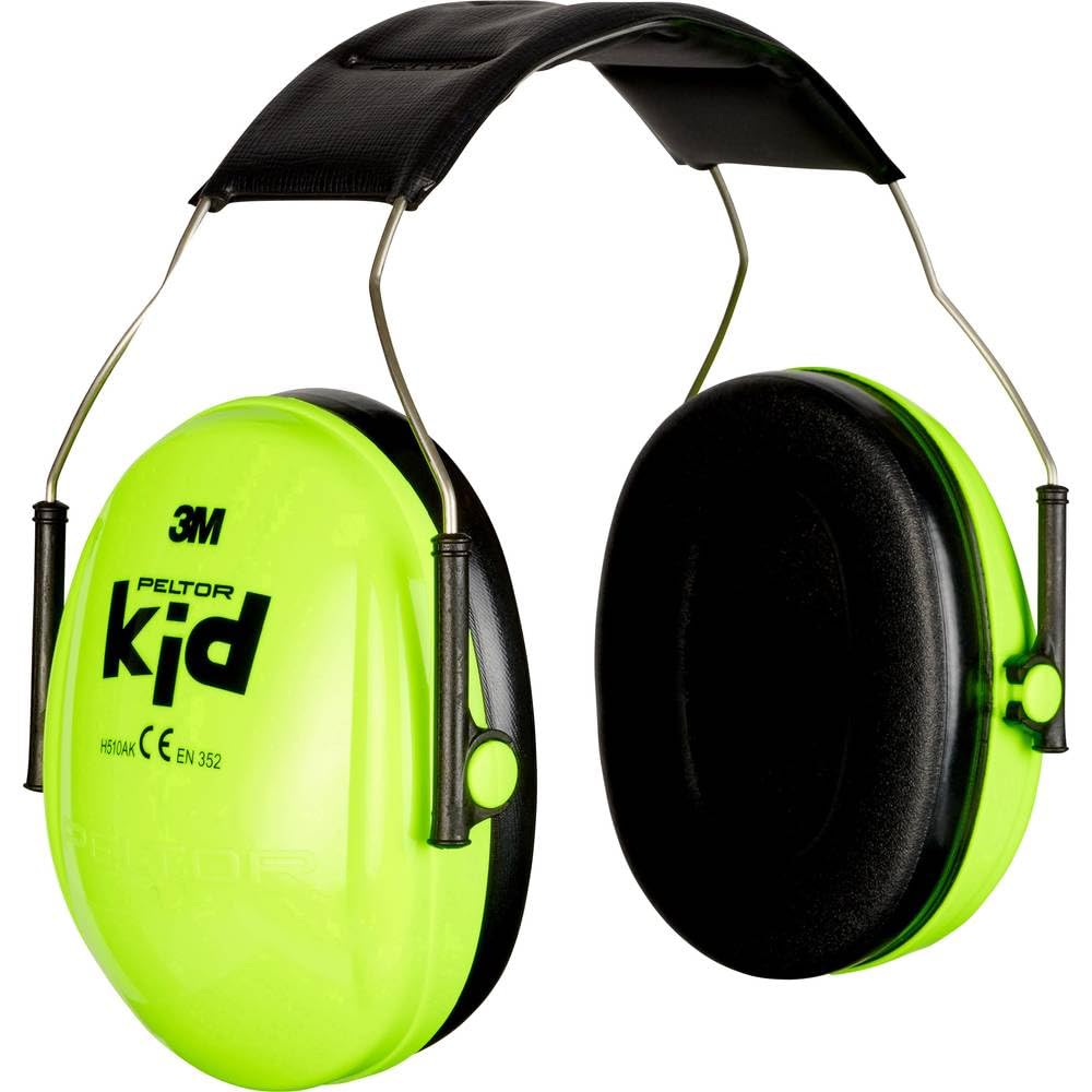 3M Peltor Kid KIDV Capsule Protector 27 dB Pack of 1, Neon Green