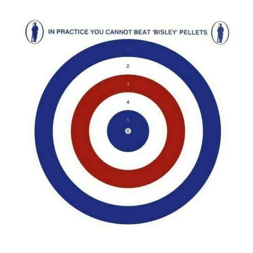 Bisley 200 Red White & Blue 17cm (6.75") Card Airgun Targets Air Rifle Pistol Hunting Practice Zero