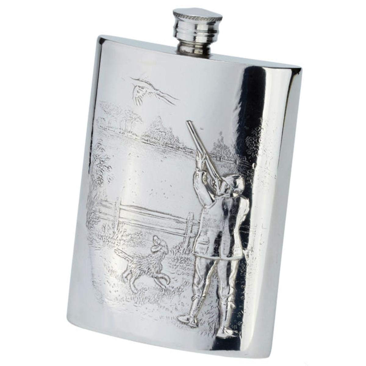 Bisley 6oz Gamekeeper Pewter Flask - Hunting outdoor gear for Men