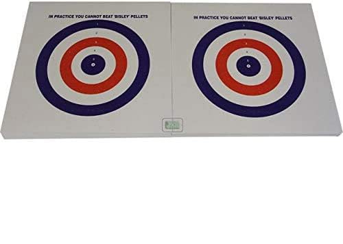 Ammo North West Ltd Bisley 50 Red White & Blue 17cm (6.75") Card Airgun Targets Air Rifle Pistol Hunting Practice Zero