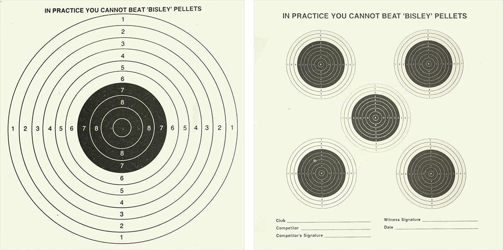 Bisley Double Sided Air Gun Rifle Targets 17X17Cm