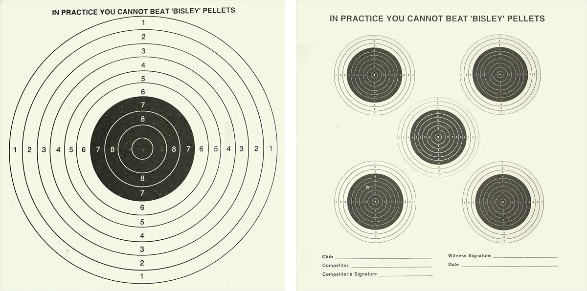 Bisley Double Sided Air Gun Rifle Targets 17X17Cm