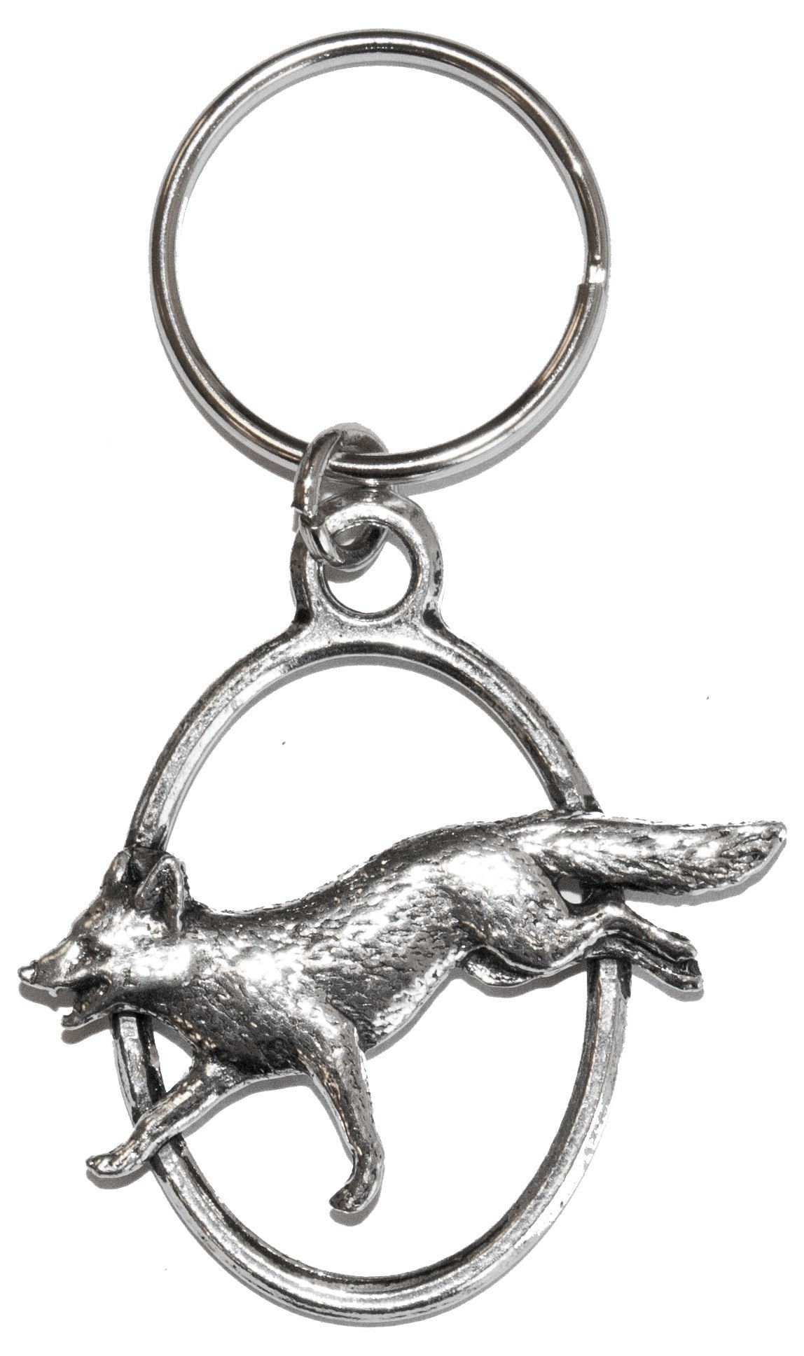 Pewter Fox Key Ring