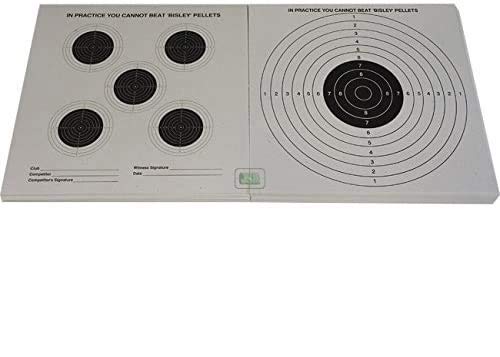 Bisley 1000 Double Sided Airgun Targets 17cm (6.75") Card Airgun Targets Air Rifle Pistol Hunting Practice Zero