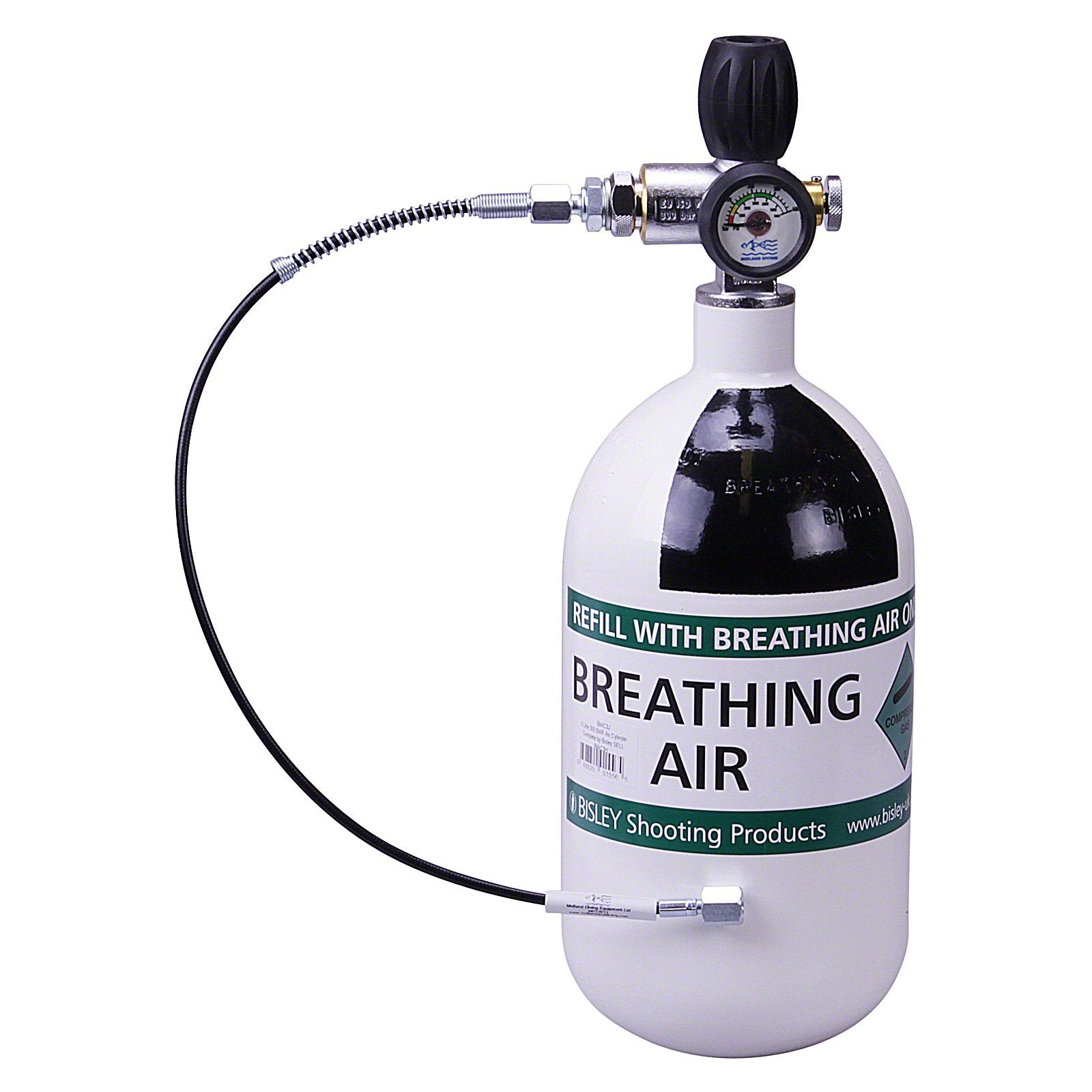 3 Litre Air Rifle Bisley Pre Charged Pneumatic Filling Kit Bottle Hose Valve & Gauge PCP Divers Bottle
