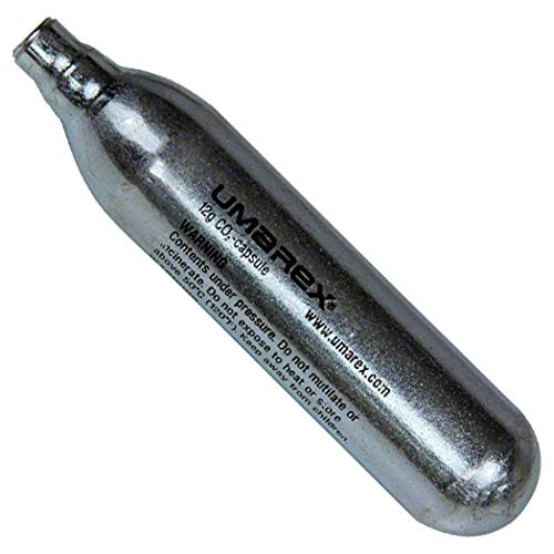 Umarex 12gram Airgun Co2 Cartridge 100 Pack - 12 gram Powerlets Bulbs Suits All Popular Co2 Pellet and BB Guns Inc. Crosman, Gamo and Swith Wesson, etc.